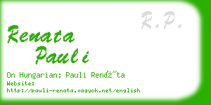 renata pauli business card
